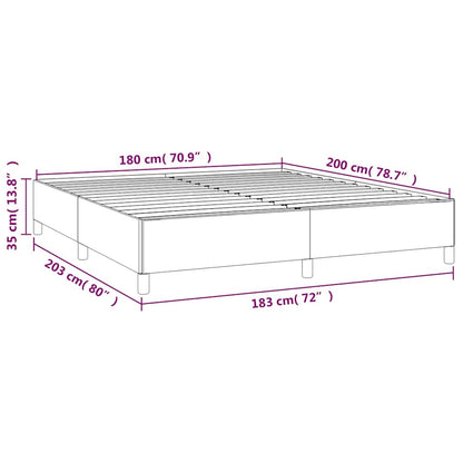 Bed Frame without Mattress Black 180x200 cm Super King Fabric