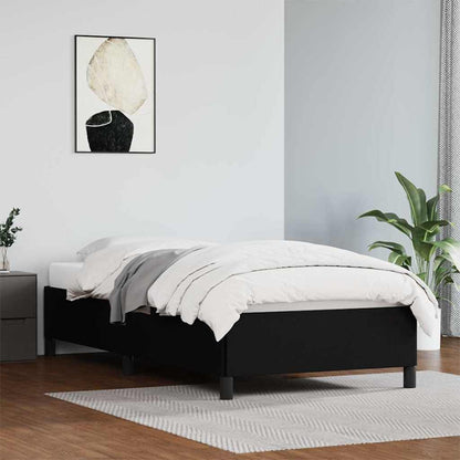 Bed Frame without Mattress Black 90x190 cm Single Faux Leather