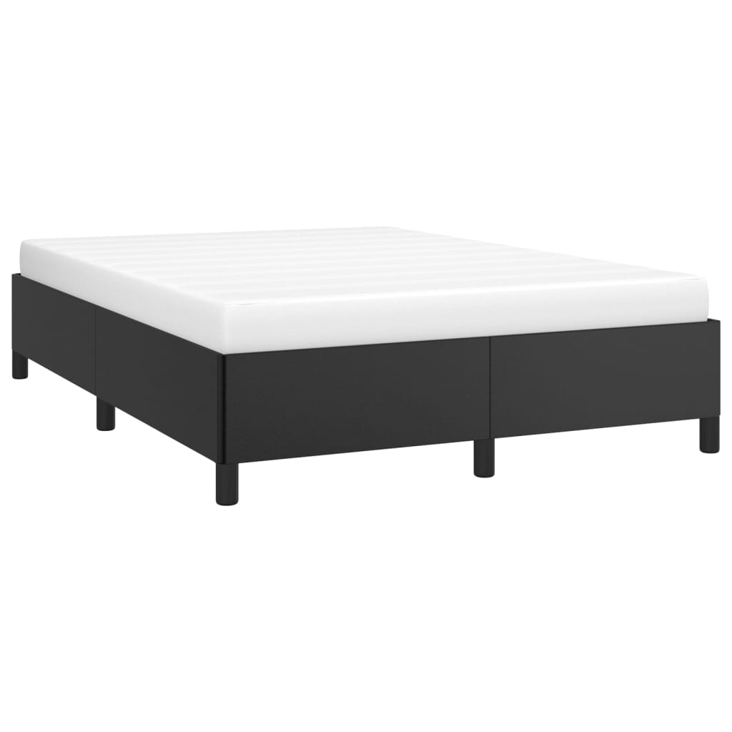 Bed Frame without Mattress Black 135x190 cm Double Double Faux Leather