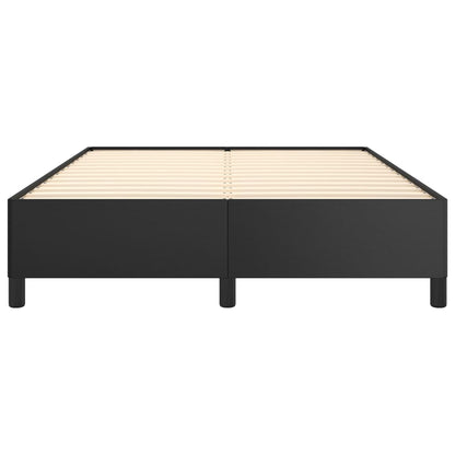 Bed Frame without Mattress Black 135x190 cm Double Double Faux Leather