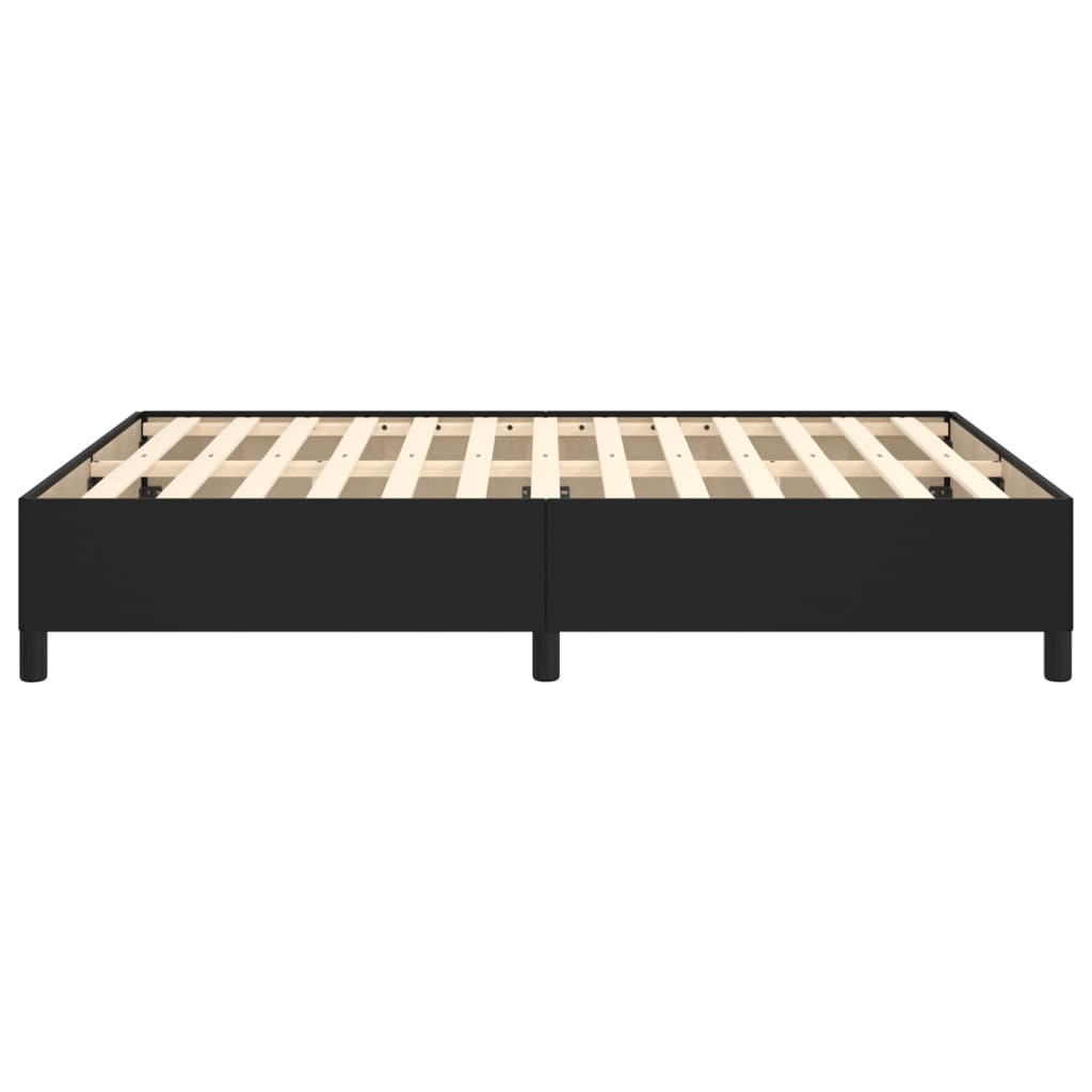 Bed Frame without Mattress Black 135x190 cm Double Double Faux Leather