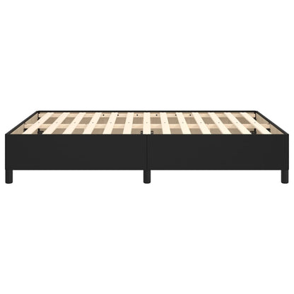 Bed Frame without Mattress Black 135x190 cm Double Double Faux Leather