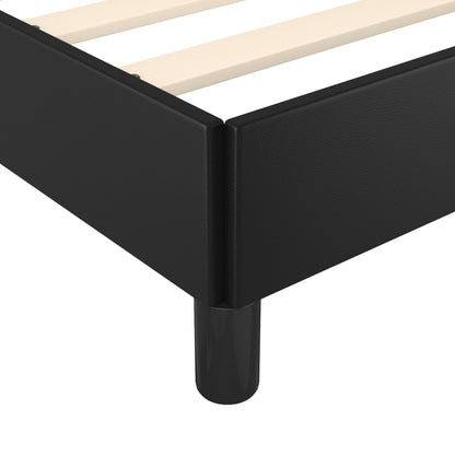 Bed Frame without Mattress Black 135x190 cm Double Double Faux Leather