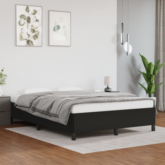 Bed Frame without Mattress Black 135x190 cm Double Double Faux Leather