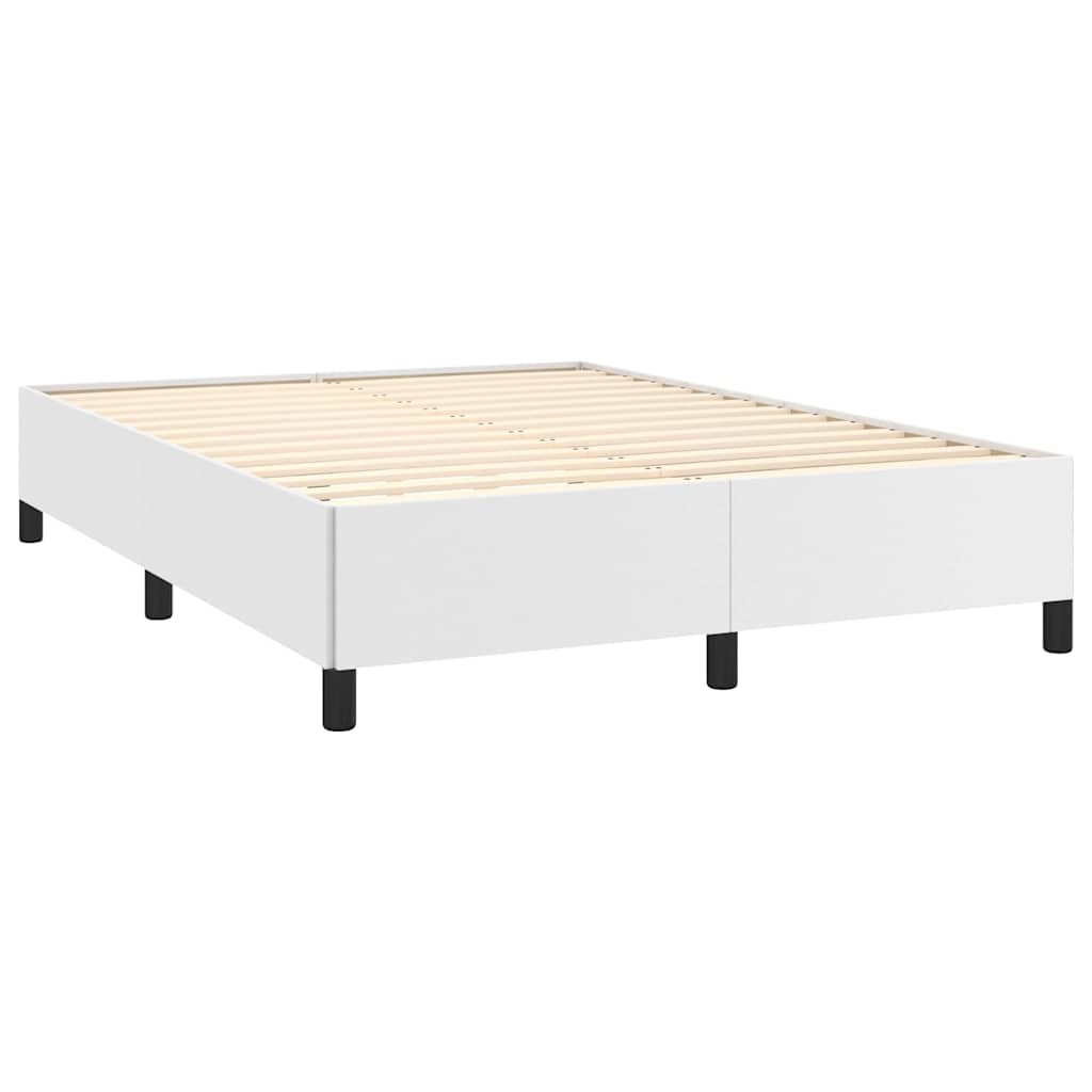 Bed Frame without Mattress White 135x190 cm Double Faux Leather
