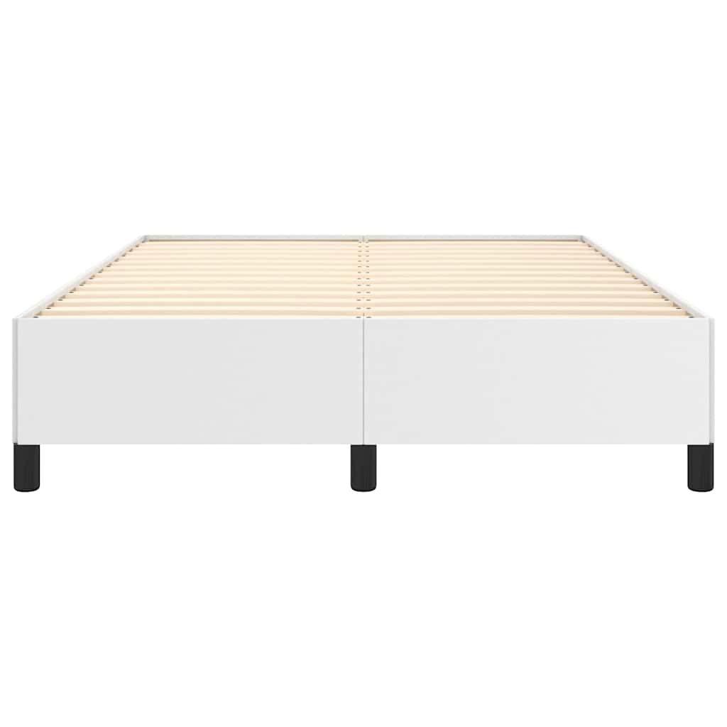 Bed Frame without Mattress White 135x190 cm Double Faux Leather