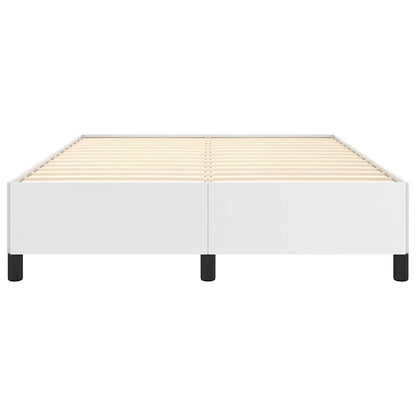 Bed Frame without Mattress White 135x190 cm Double Faux Leather