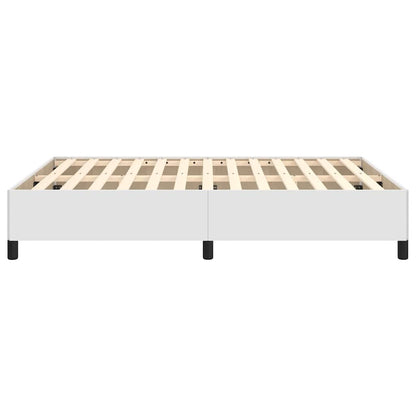 Bed Frame without Mattress White 135x190 cm Double Faux Leather