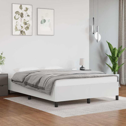 Bed Frame without Mattress White 135x190 cm Double Faux Leather