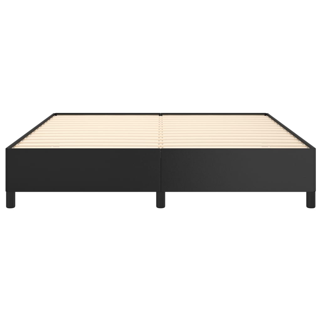 Bed Frame without Mattress Black Super King Faux Leather