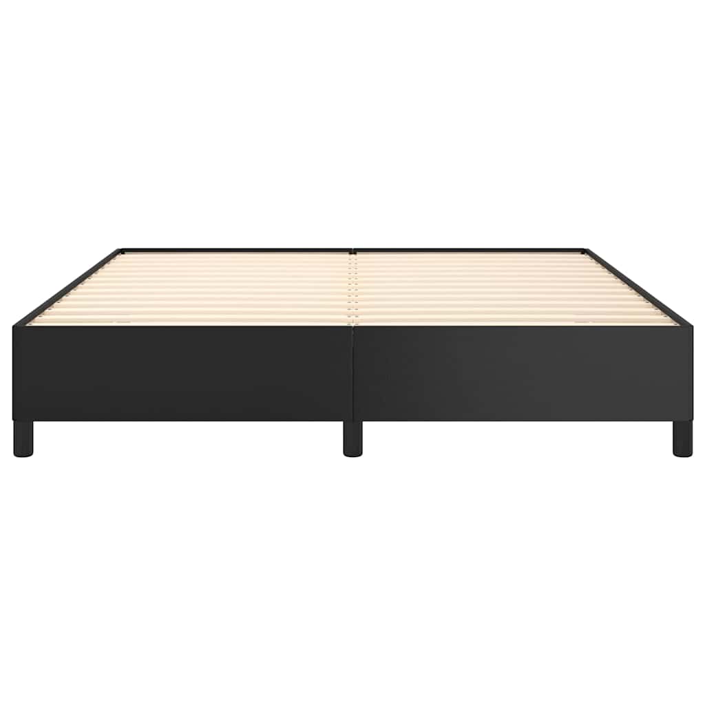 Bed Frame without Mattress Black Super King Faux Leather