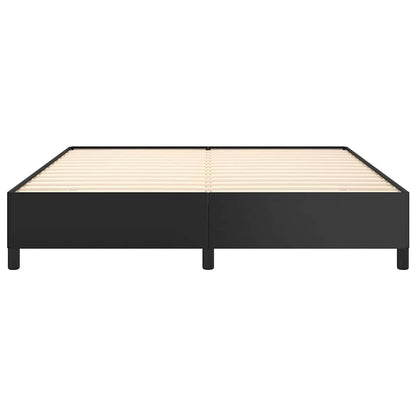 Bed Frame without Mattress Black Super King Faux Leather