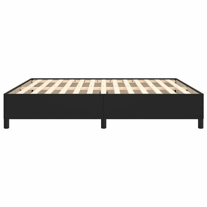 Bed Frame without Mattress Black Super King Faux Leather