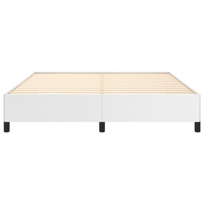 Bed Frame without Mattress White Super King Faux Leather