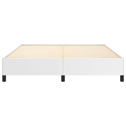 Bed Frame without Mattress White Super King Faux Leather