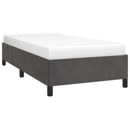 Bed Frame without Mattress Dark Grey 90x190 cm Single Velvet