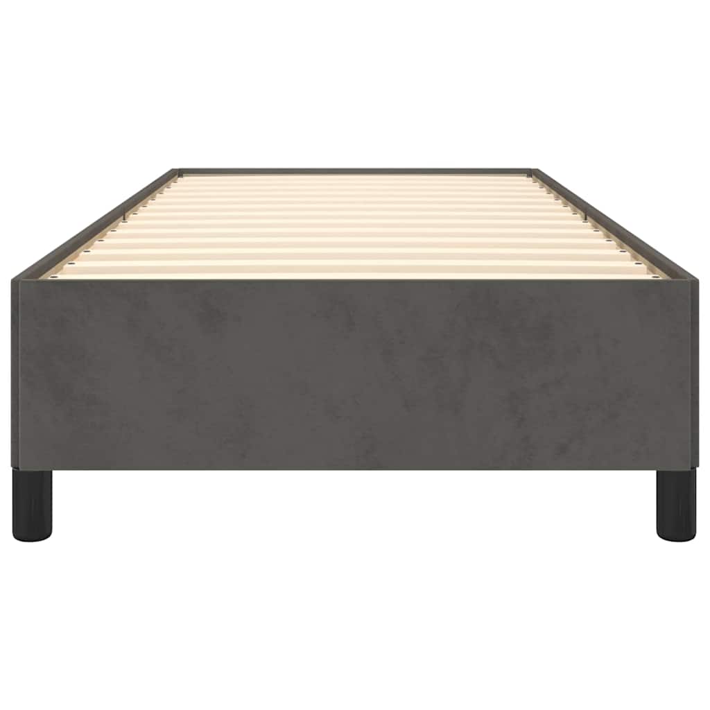 Bed Frame without Mattress Dark Grey 90x190 cm Single Velvet