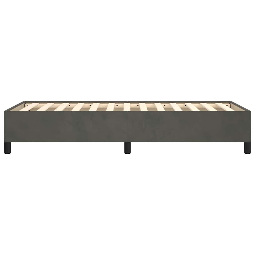 Bed Frame without Mattress Dark Grey 90x190 cm Single Velvet