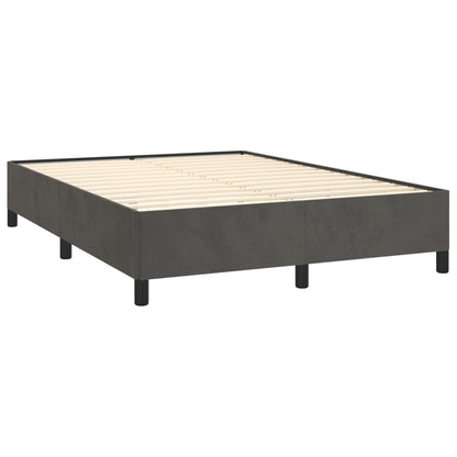 Bed Frame without Mattress Dark Grey 135x190 cm Double Double Velvet