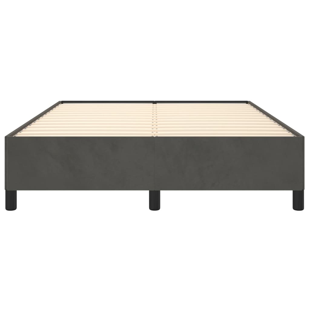 Bed Frame without Mattress Dark Grey 135x190 cm Double Double Velvet
