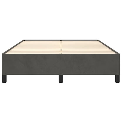 Bed Frame without Mattress Dark Grey 135x190 cm Double Double Velvet