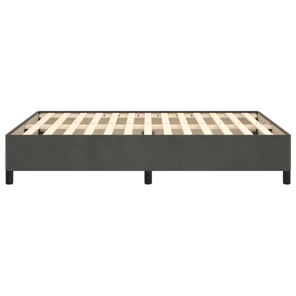 Bed Frame without Mattress Dark Grey 135x190 cm Double Double Velvet