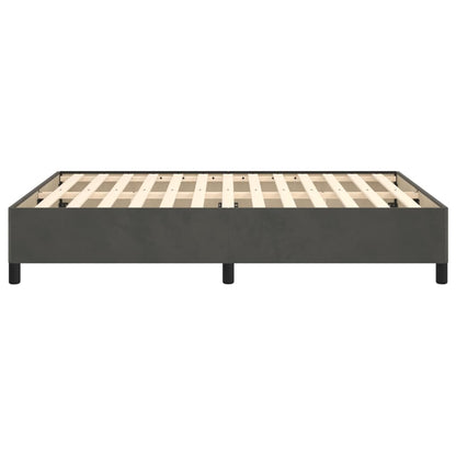 Bed Frame without Mattress Dark Grey 135x190 cm Double Double Velvet