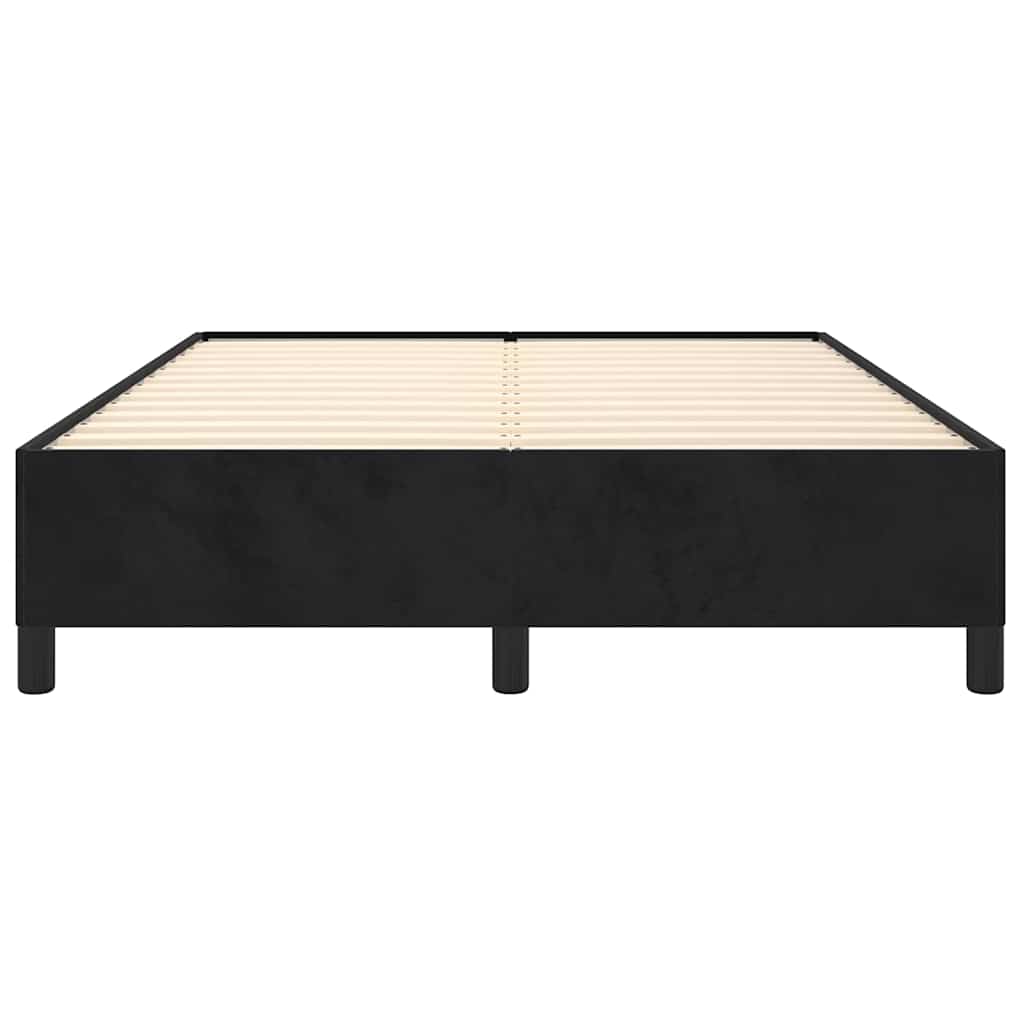 Bed Frame without Mattress Black 135x190 cm Double Velvet