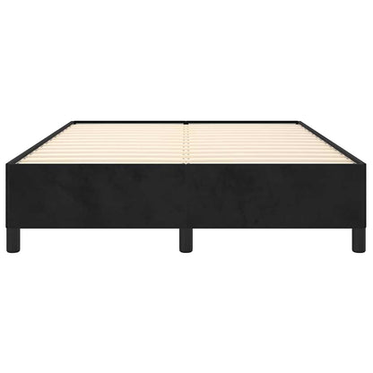 Bed Frame without Mattress Black 135x190 cm Double Velvet
