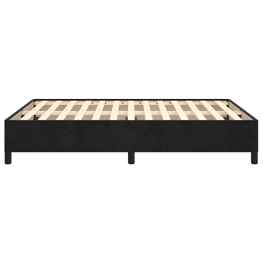 Bed Frame without Mattress Black 135x190 cm Double Velvet