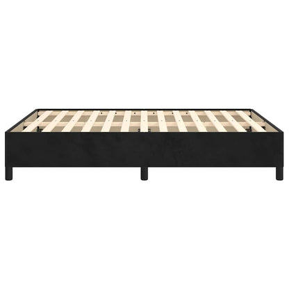 Bed Frame without Mattress Black 135x190 cm Double Velvet