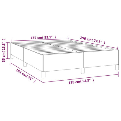 Bed Frame without Mattress Black 135x190 cm Double Double Velvet