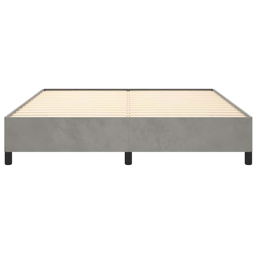Bed Frame without Mattress Light Grey Super King Velvet