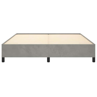 Bed Frame without Mattress Light Grey Super King Velvet