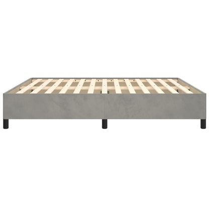 Bed Frame without Mattress Light Grey Super King Velvet