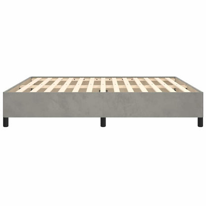 Bed Frame without Mattress Light Grey Super King Velvet