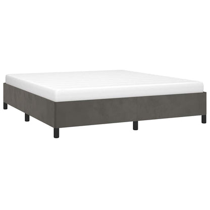 Bed Frame without Mattress Dark Grey Super King Velvet