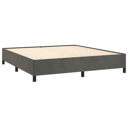 Bed Frame without Mattress Dark Grey Super King Velvet