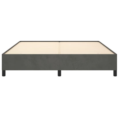 Bed Frame without Mattress Dark Grey Super King Velvet