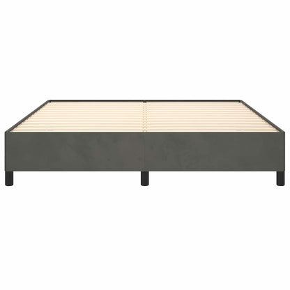 Bed Frame without Mattress Dark Grey Super King Velvet