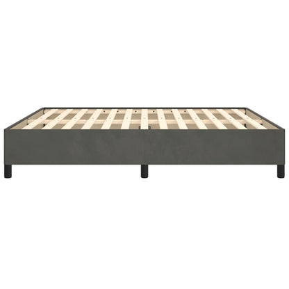 Bed Frame without Mattress Dark Grey Super King Velvet