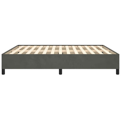 Bed Frame without Mattress Dark Grey Super King Velvet