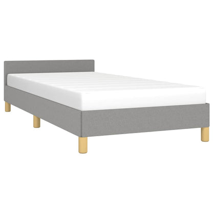 Bed Frame without Mattress Light Grey 90x190cm Single Fabric