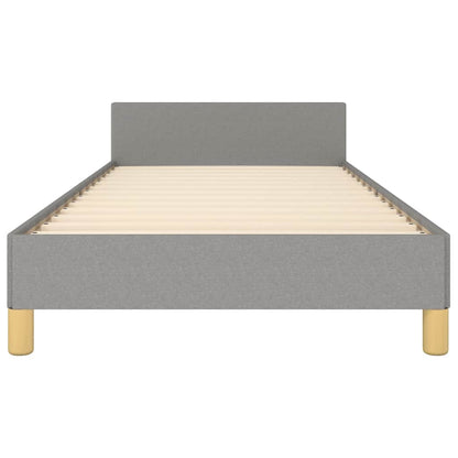 Bed Frame without Mattress Light Grey 90x190cm Single Fabric
