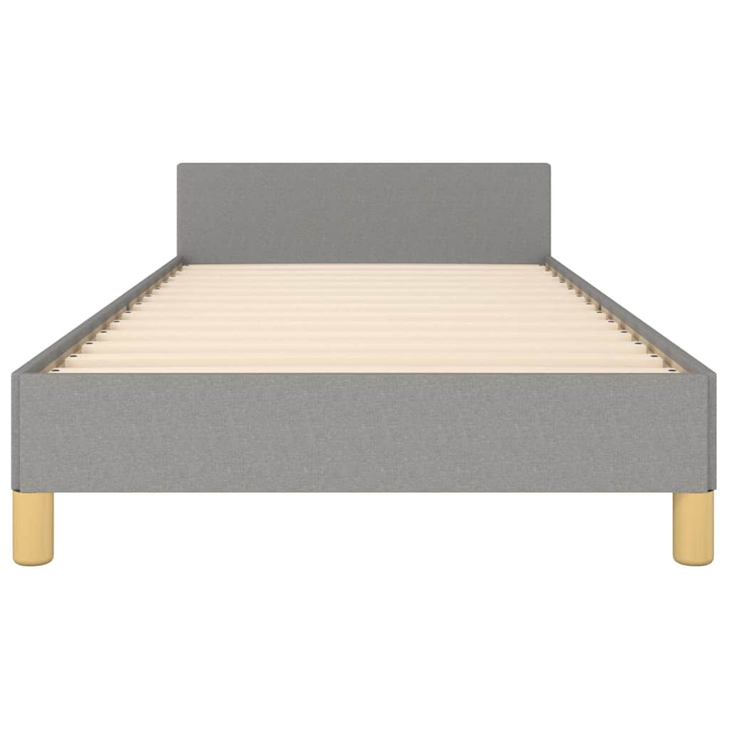 Bed Frame without Mattress Light Grey 90x190cm Single Fabric