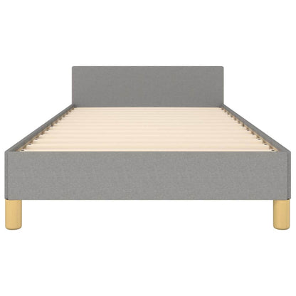 Bed Frame without Mattress Light Grey 90x190cm Single Fabric