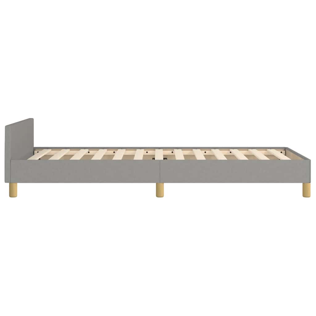 Bed Frame without Mattress Light Grey 90x190cm Single Fabric