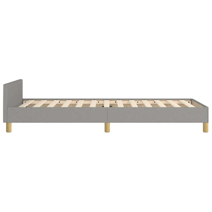 Bed Frame without Mattress Light Grey 90x190cm Single Fabric