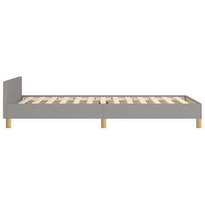 Bed Frame without Mattress Light Grey 90x190cm Single Fabric