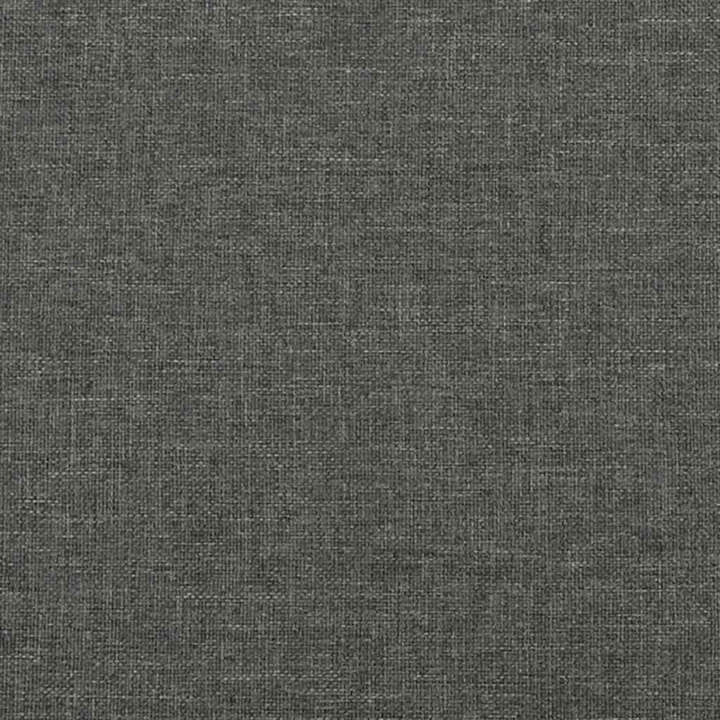 Bed Frame without Mattress Dark Grey 90x190cm Single Fabric